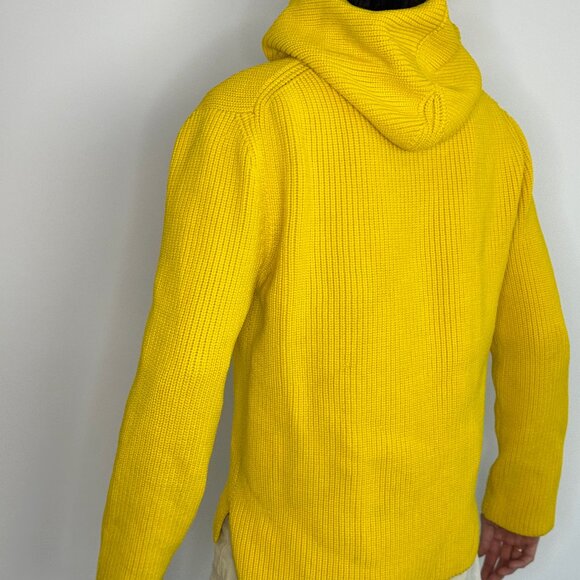 JACQUEMUS KNITTED HOODIE YELLOW - Picture 2 of 7